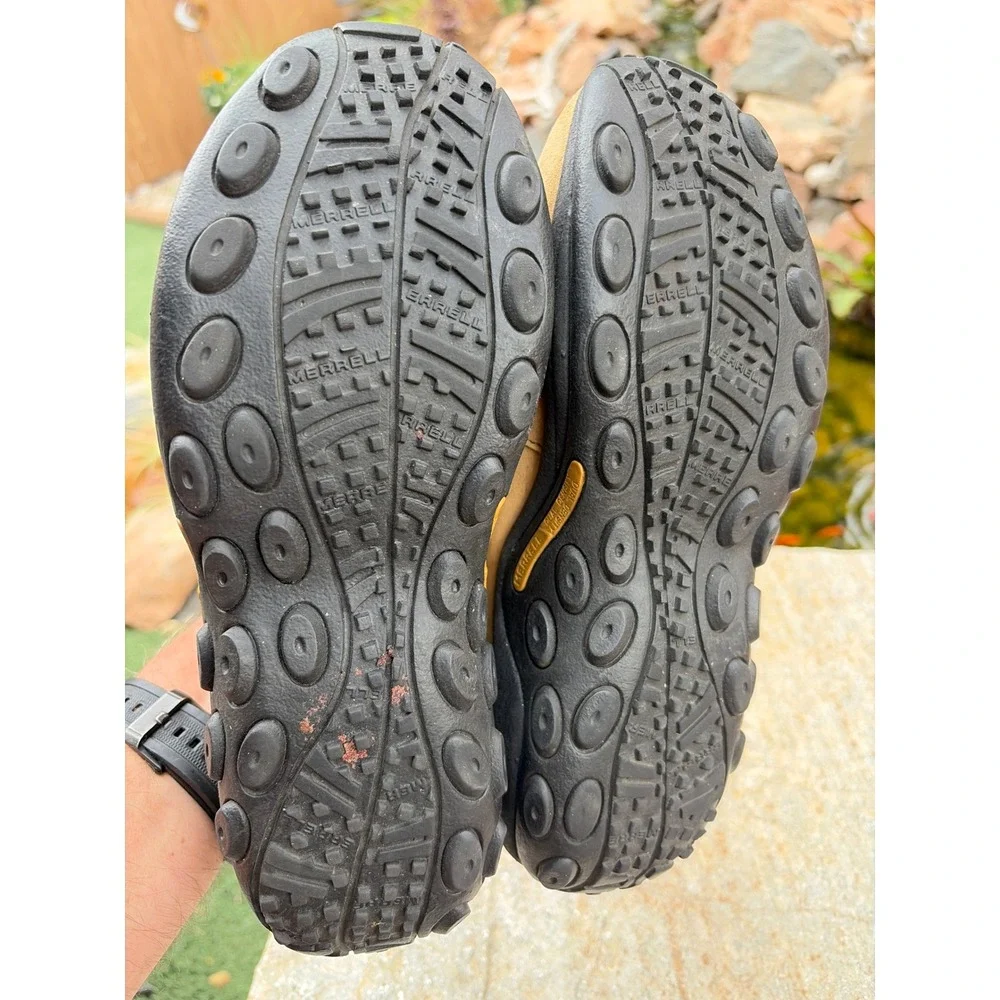 Merrell Jungle Moc Paydirt Womens 9 Tan Suede Slip On Hiking Shoes 63828